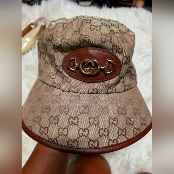 Gucci | Accessories | Gucci Tan Monogram Bucket Hat With  display picture 3